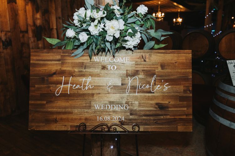 Wooden Welcome Sign Rustic