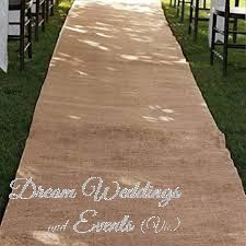 Burlap Ceremony Aisle Runner Photo