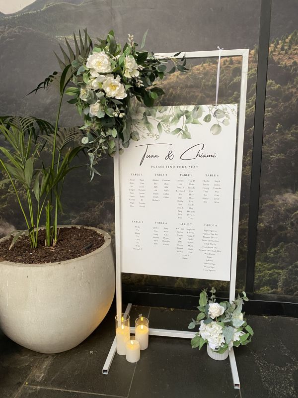 Custom Corflute Seating Chart Photo