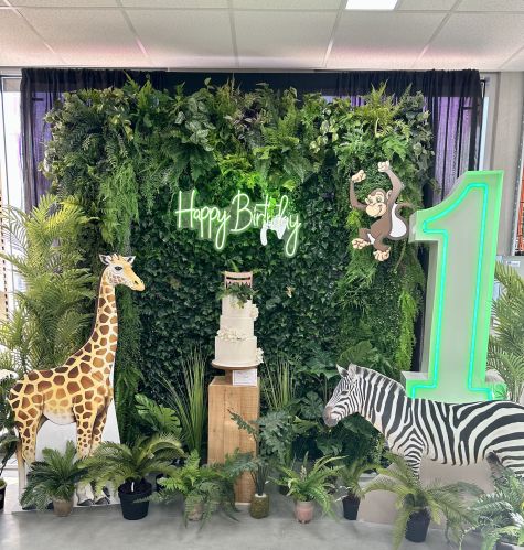 Foliage Wall, Jungle Theme 1st Birthday