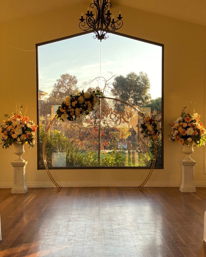 Large Silk Floral Urn and Plinth Photo - 4