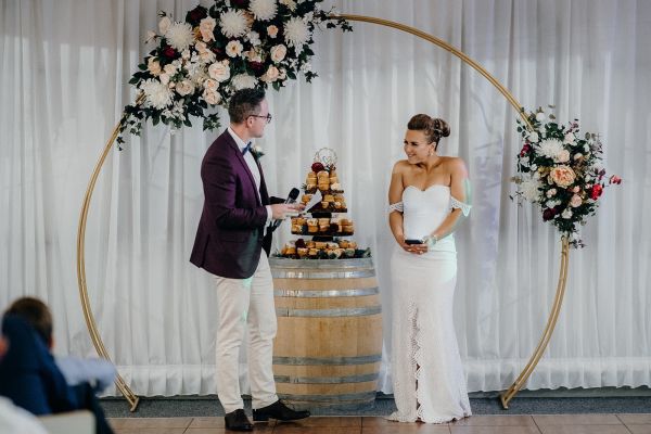Gold Open Metal Arch Photo