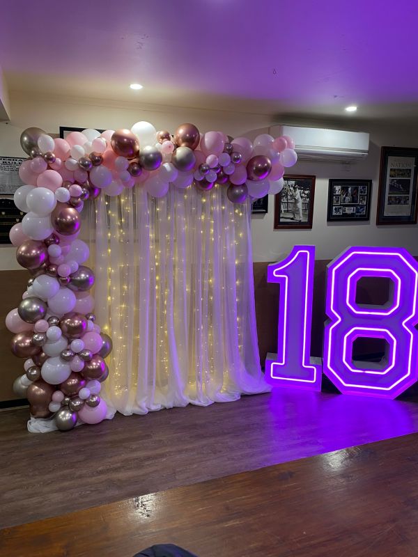 Jumbo Neon Number Lights Photo