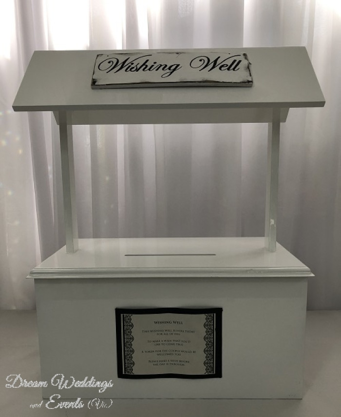 Large Elegant White Wishing Well Photo - 1