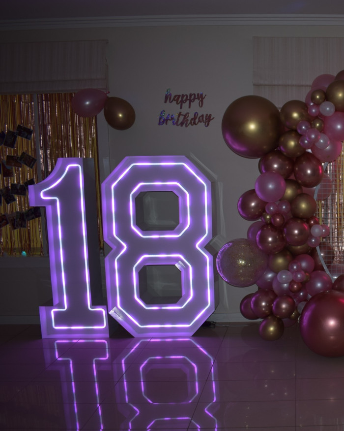 Jumbo Neon Number Lights Photo - 5