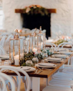 Rose Gold Lantern Centrepiece with LED light or Candle Photo - 2