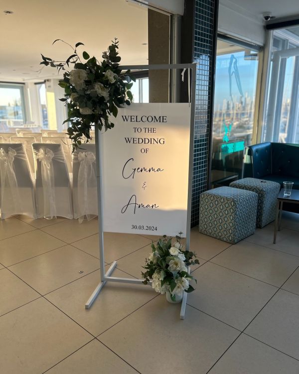 Acrylic Rectangle Welcome Sign - Personalised Signage Photo