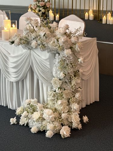 Silk Floral Bridal Table Runner 1696984073