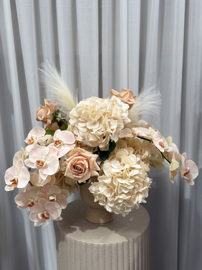 Medium Silk Nude Floral Arrangement Photo - 1