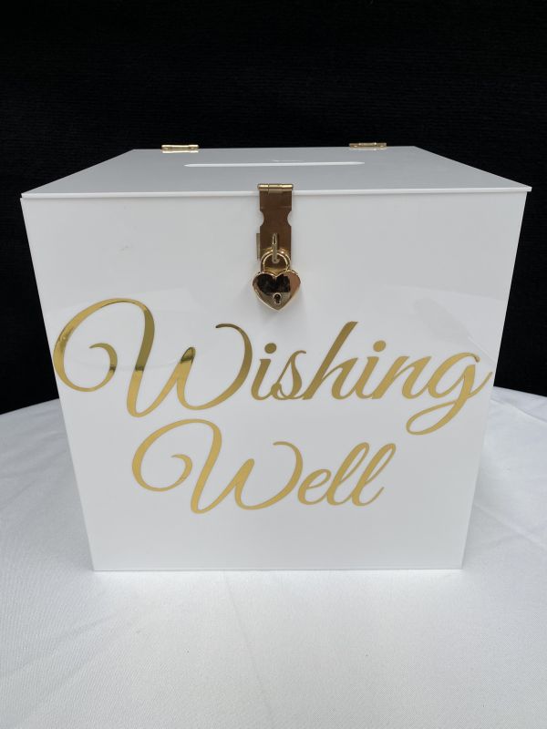 White Acrylic Wishing Well Photo