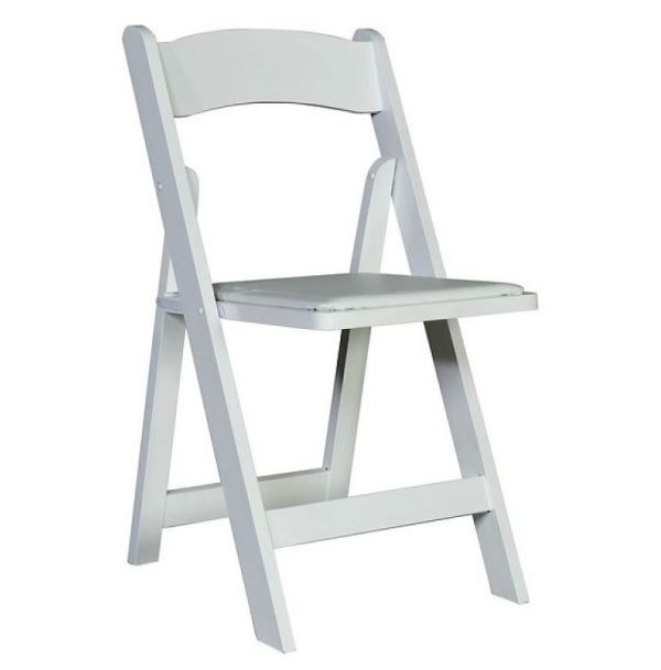 White Americana Resin Folding Chair Photo